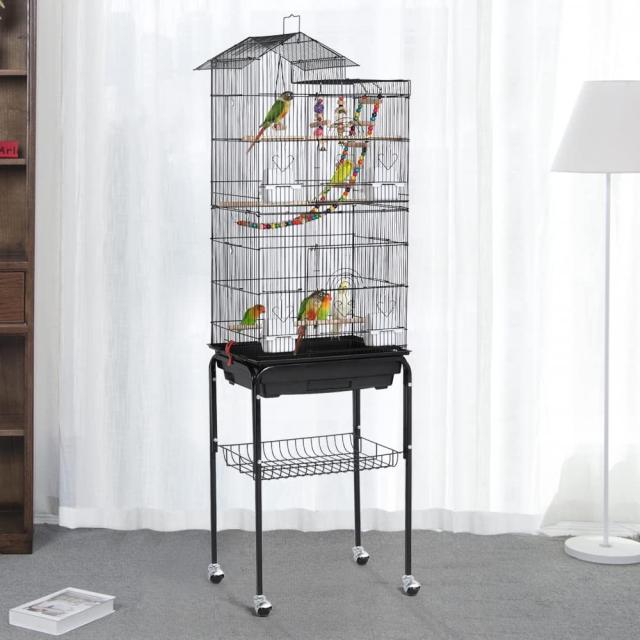 【特価セール】Yaheetech 鳥かご 鳥ケージ スタンド付き 46x35.5 Yaheetech 鳥かご 鳥ケージ スタンド付き 46x35.5x158.5cm 大型 高強度