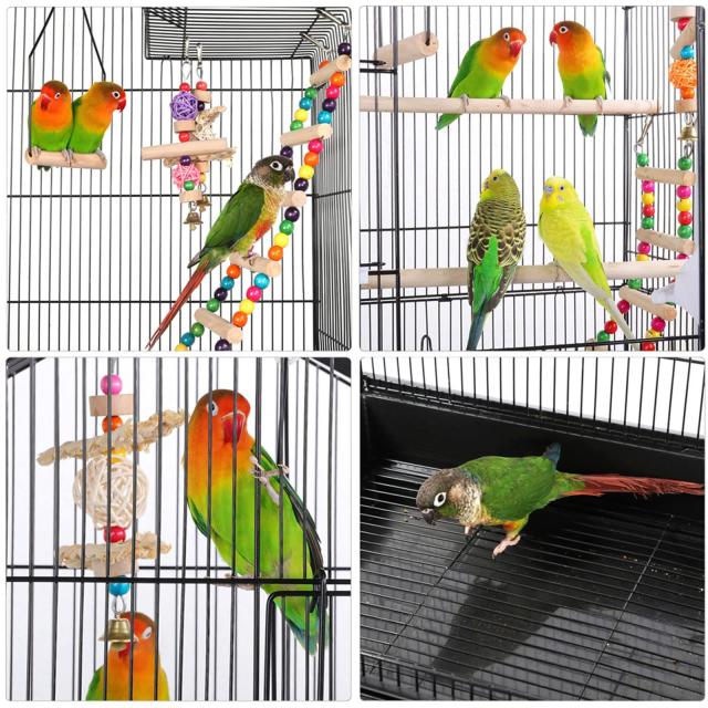 Yaheetech 鳥かご 鳥ケージ スタンド付き 46x35.5x158.5cm 大型 高強度