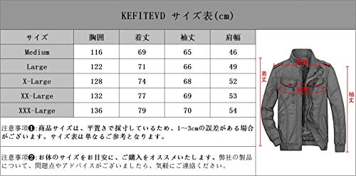 [KEFITEVD] 裏ボアジャケット メンズ ミリタリージャケット スタンドカラー 作業用 上着 カジュアル アメカジジャケット コットン 紺 ネ_6