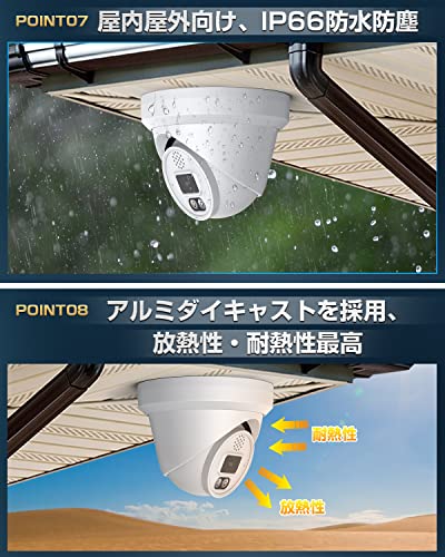 SOOHAO 防犯カメラ POE 800万画素 増設用カメラ 双方向通話 Amazon.co.jp: 2025年版800万画素 SOOHAO 増設用 4K超 光学5倍ズーム