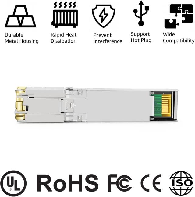 OPSTRAN 10GBASE-T SFP+ to RJ-45 銅製 トランシーバーモジュール用Juniper EX-SFP-10GE-T QFX-SFP-10GE-T SRX-SFP-10GE-Tと互換性あり 1_2