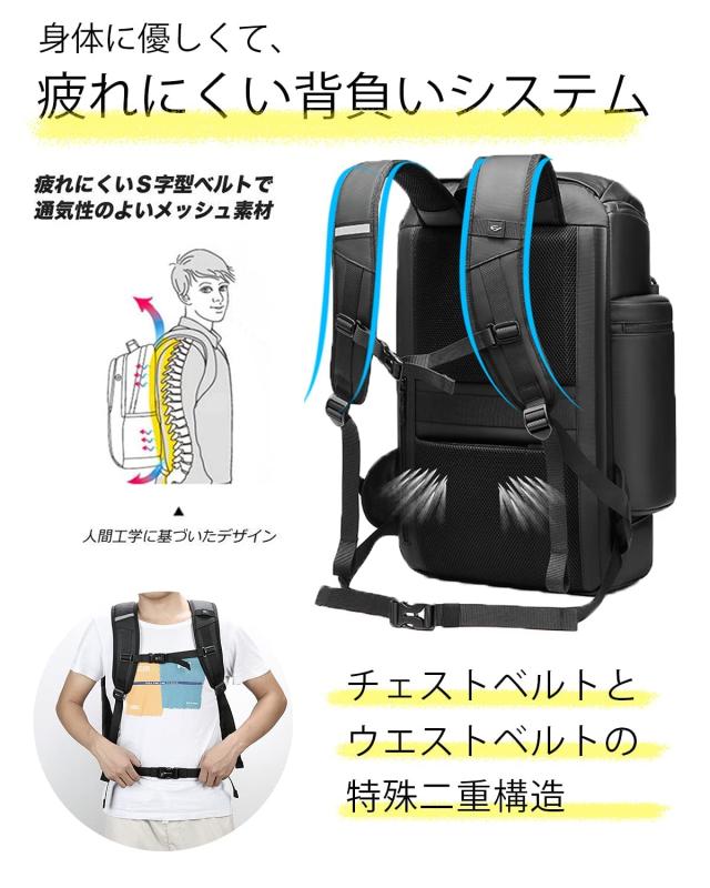 SUNOGE] リュック リュックサック メンズ バックパック 大容量 40L