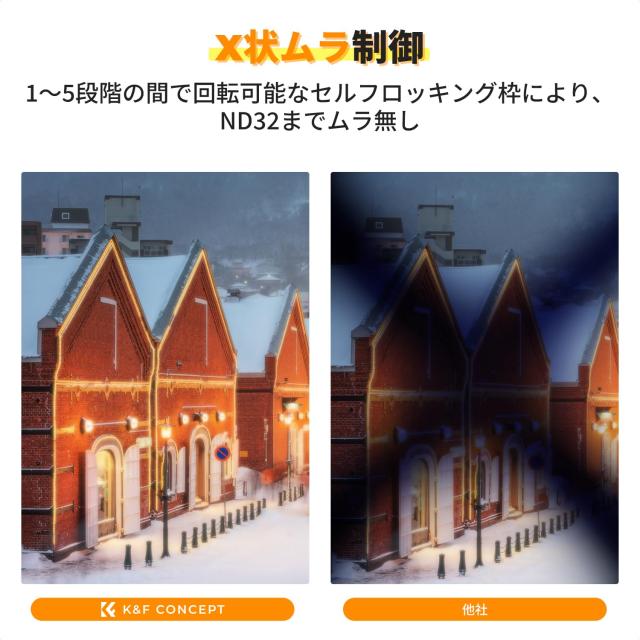 K＆F Concept 67mm 可変NDフィルターND2-ND32+ブラックミスト1/4 多機能一枚二役フィルター 日本製AGC光学ガラス HD超解像力 低い反射率 2_3