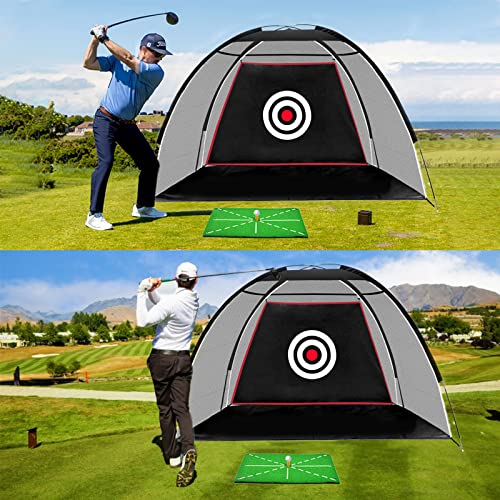 Voodans ゴルフ練習ネット ゴルフネット ゴルフマット 大型 ゴルフ的 ゴルフスイング練習用ネット ゴルフ練習セット (3M) Voodans ゴルフ練習ネット ゴルフネット ゴルフマット 大型 ゴルフ的