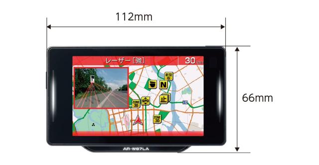 セルスター レーザー光対応＆GPSレーダー探知機 AR-W87LA 一体型 18バンド トリプルセンサー ゾーン30対応 OBDII対応 3.7インチ タッチパ_3
