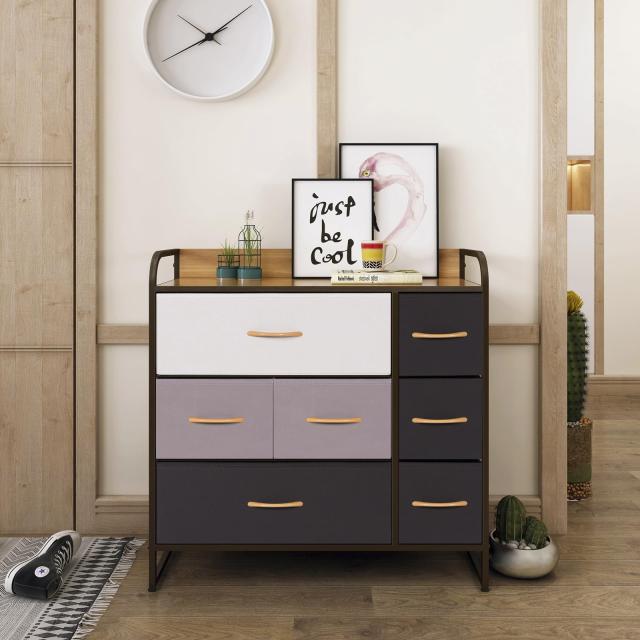 タンス 収納 チェスト 布製 引き出し 洋服収納 リビング収納 ホワイト ClutterFree タンス 収納 チェスト 布製 引き出し 洋服収納