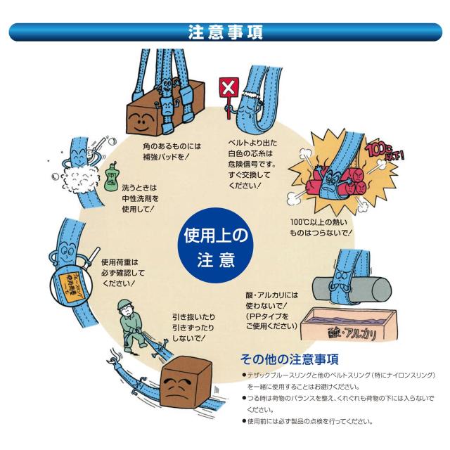 テザック(Tesac) ブルース輪っか JIS4カテゴリー化・両端目玉形 幅75mm×長さ8m
