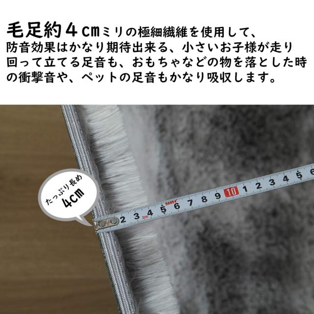 カーペット SpyFlyLie 洗えるラグ 北欧 長方形 ラグマット極厚毛足約4.0cm 絨毯 防ダニ 滑り止め付 抗菌 防臭 ふわふわ 秋冬 冷房 床暖房_3
