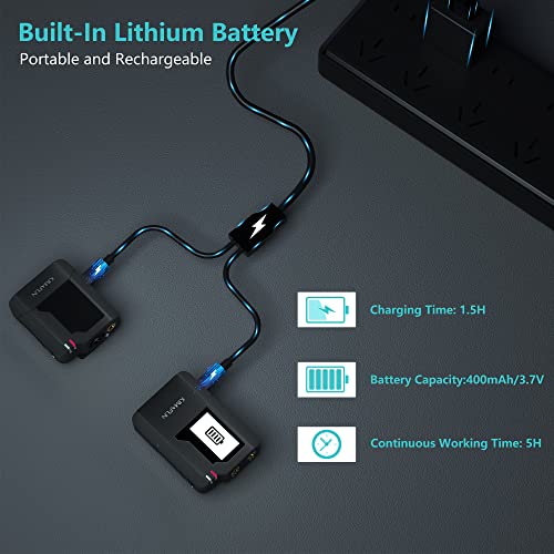 ピンマイクワイヤレス KIMAFUN2.4Gワイヤレスマイク 無線ラべ