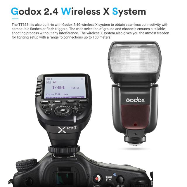 GODOX TT685II-O TT685II O カメラ フラッシュ ストロボ TTL HSS 1/8000s 2.4G 無線伝送 スピードライト フラッシュ Panasonic Olympus