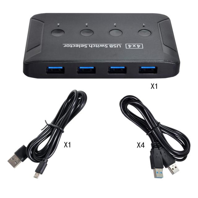 Cablecc KVM USB 3.0 スイッチセレクター 4ポートPC キーボードマウススキャナープリンター用4つのデバイスを共有_7