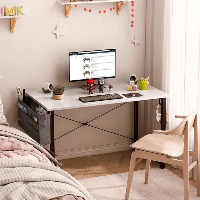 KKL デスク パソコンデスク 収納袋付き 幅100cm×奥行50cm ゲーミングデスク 机 pcデスク 勉強机 フック付き ?子 ワークデスク desk 作業の通販は