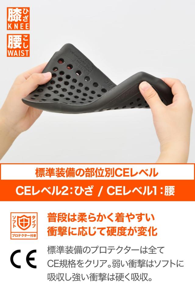 デイトナ(Daytona) SAS-TEC(サステック) バイク用 プロテクター インナー パンツ CE規格 瞬間硬化 ストレッチ生地 HBP-021 ブラック Sサ_1