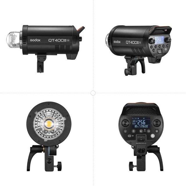 Godox QT400IIIM 400W 高速スタジオフラッシュライト GN651 / 8000s HSS 0.01-0.9Sクイックリサイクル時間 40Wモデリングライトボーエン_1