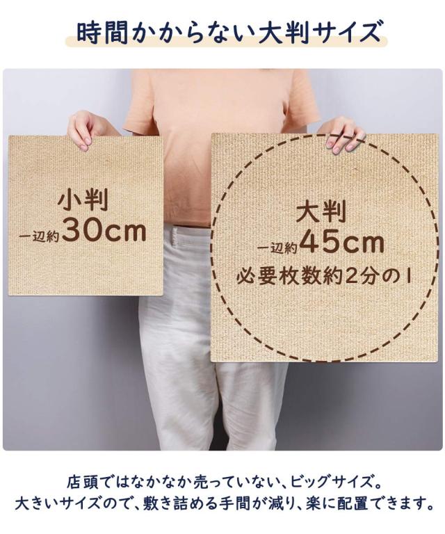 FUNHOO ジョイントマット 大判サイズ タイルカーペット ずれない 防音 洗えるカーペット ペット用 パンチカーペット ペット/高齢者の滑り_1
