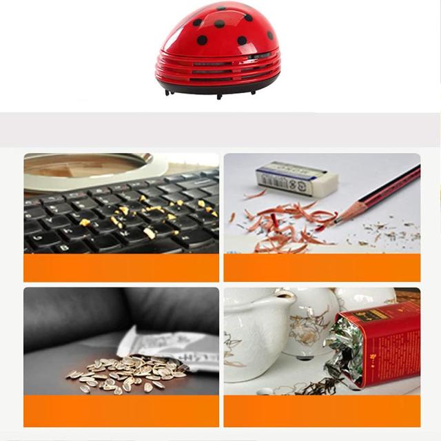 Coolli 卓上クリーナー てんとう虫 卓上そうじ機 強力吸引 ミニ