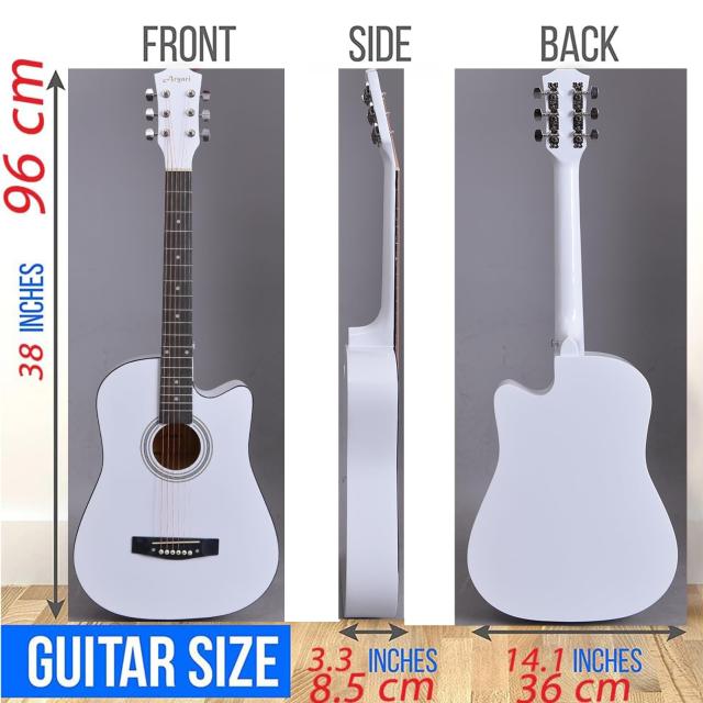 Aryari アコギ 白 アコースティックギター 初心者セット 38インチ 入門