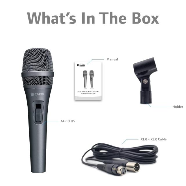 CAROL AC-910S マイク XLR ダイナミック カーディオイド ボーカル カラオケ 単一指向性 イベント スピーチ 舞台 スタジオ アウトドア ボ_7
