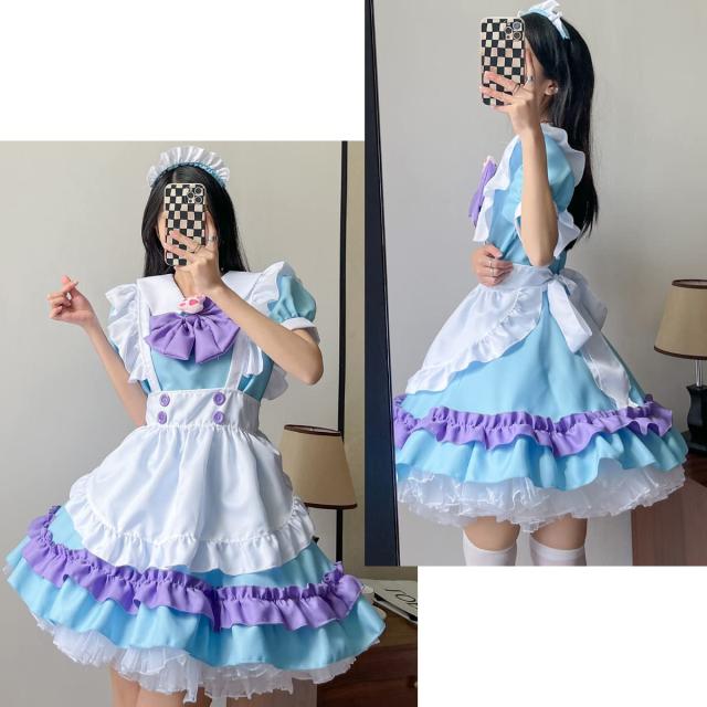 FULINE] メイド服 コスプレ かわいい ロリータ 衣装 リボン