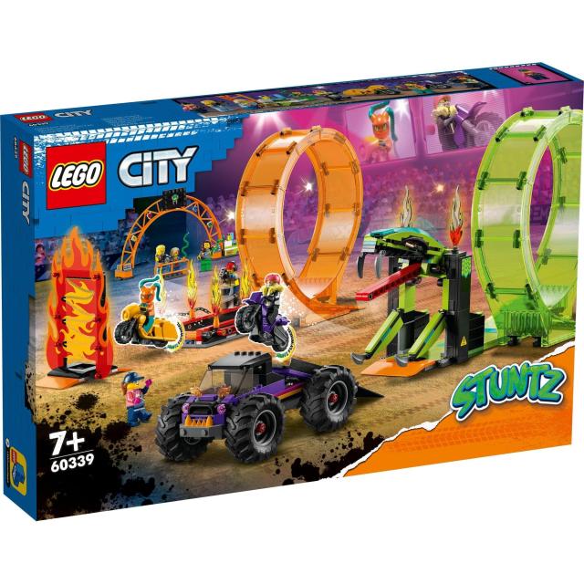 レゴ(LEGO) シティ ダブルループ・スタントアリーナ 60339 おもちゃ ブロック プレゼント 車 くるま 男の子 女の子 7歳以上_1