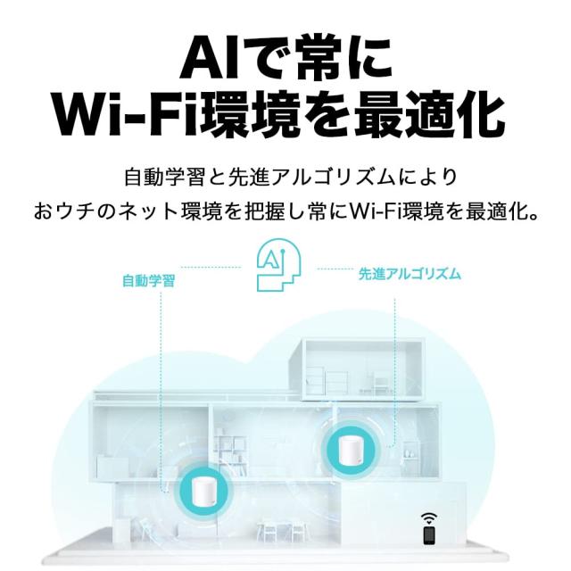 TP-Link WiFi 無線LANルーター dual_band Wi-Fi6 2402 + 574 Mbps HE160 メッシュWi-Fiシステム 3年保証 Deco X50/A 2ユニット_2