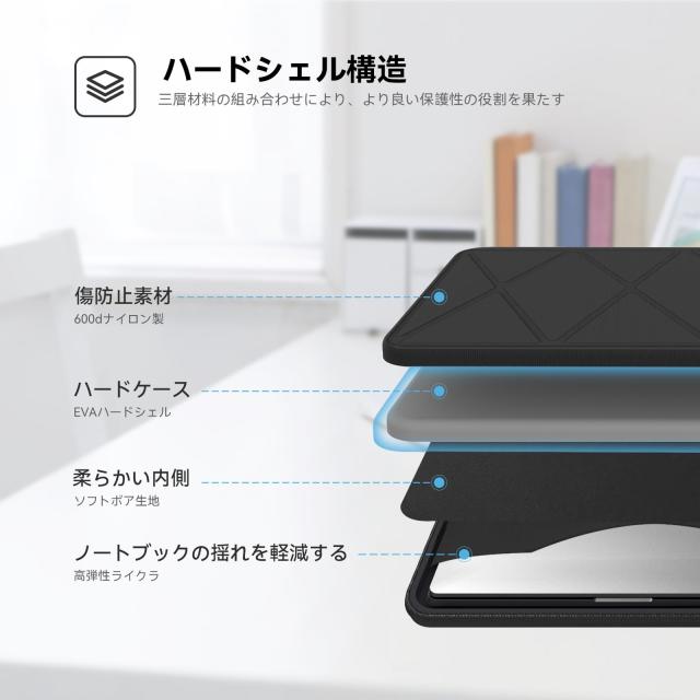 送料無料 ハードシェル保護ラップトップケース 13 - 13.3 Inch ブラック Nacuwa Gumdrop DropTech ハードシェルノートパソコンケース Dell Latitude 5350 | 5340 13インチ (2イン1) 対応  頑丈な落下試験済み 耐衝撃性 信頼性の高いデバイス保護 オフィス 旅行 ビジネス プロフェッショナル向け - ブラック