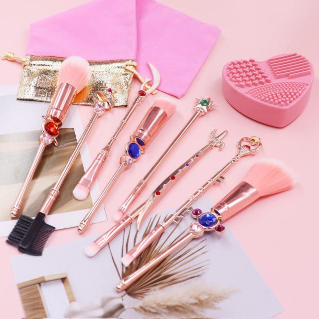 Yi-gog 化粧筆 9PCS メイクブラシ セーラームーン アイブラシ
