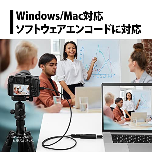 プリンストン HDMI USB変換ユニット(UVC対応 / 4K30p入出力対応 / テレワーク,ライブ配信用) PCA-UVC4KL ブラック