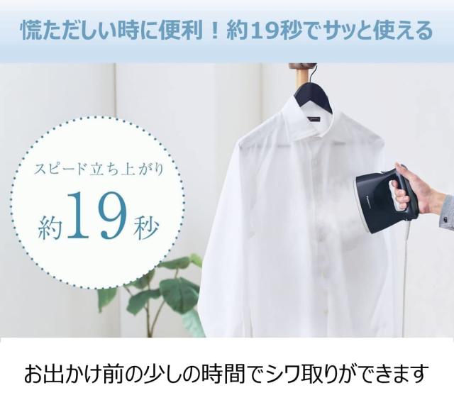 パナソニック 衣類スチーマー 360°パワフルスチーム コンパクトタイプ グレイッシュネイビーNI-FS580-Aの通販は