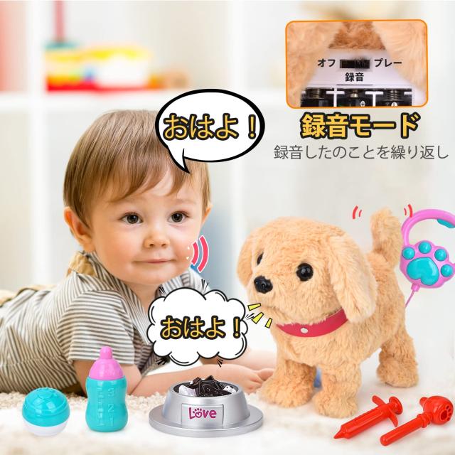 JoyGrow おままごとセット 一緒に お散歩 わんちゃん 動くぬいぐるみ