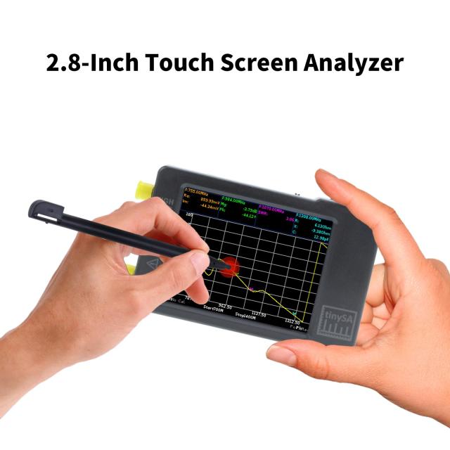 Dearsee TinySAスペクトラムアナライザハンドヘルド 100kHz〜960MHzポータブル2.8インチタッチスクリーン周波数アナライザMF / HF/VHF UHF_4