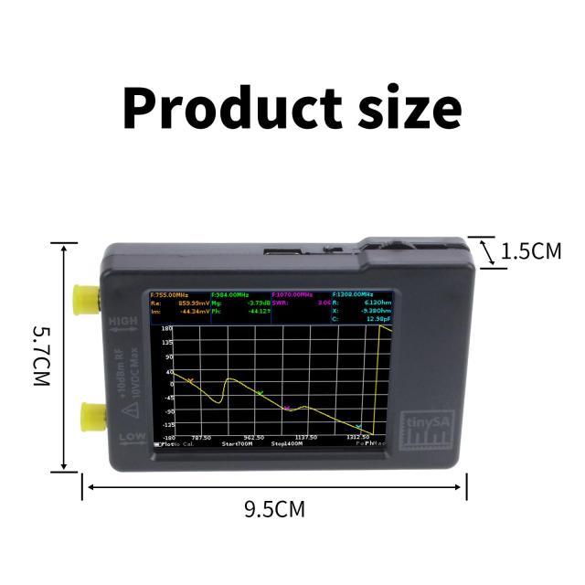 Dearsee TinySAスペクトラムアナライザハンドヘルド 100kHz〜960MHzポータブル2.8インチタッチスクリーン周波数アナライザMF / HF/VHF UHF_6
