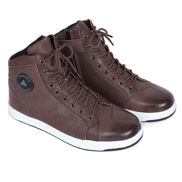 [通用] 牛革バイクブーツ オートバイ靴 ーズ スポーツニーカー SOMMY 透湿防水ライディングスライディングシューズ バイクブーツ プロテの通販は