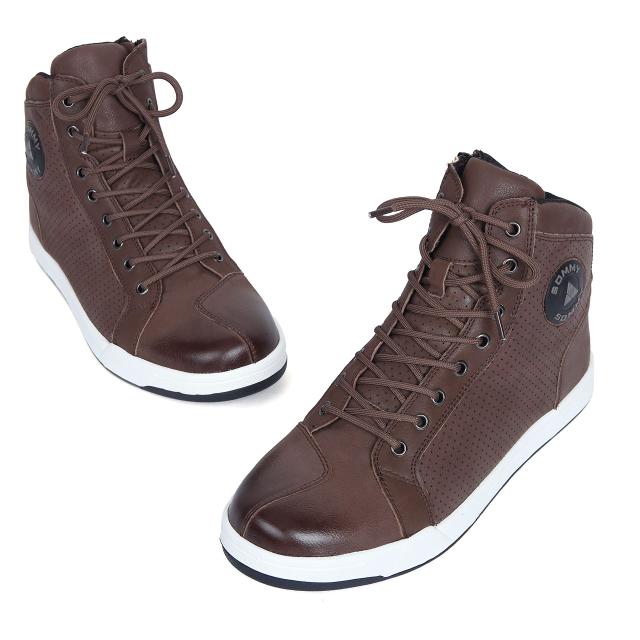 [通用] 牛革バイクブーツ オートバイ靴 ーズ スポーツニーカー SOMMY 透湿防水ライディングスライディングシューズ バイクブーツ プロテの通販は