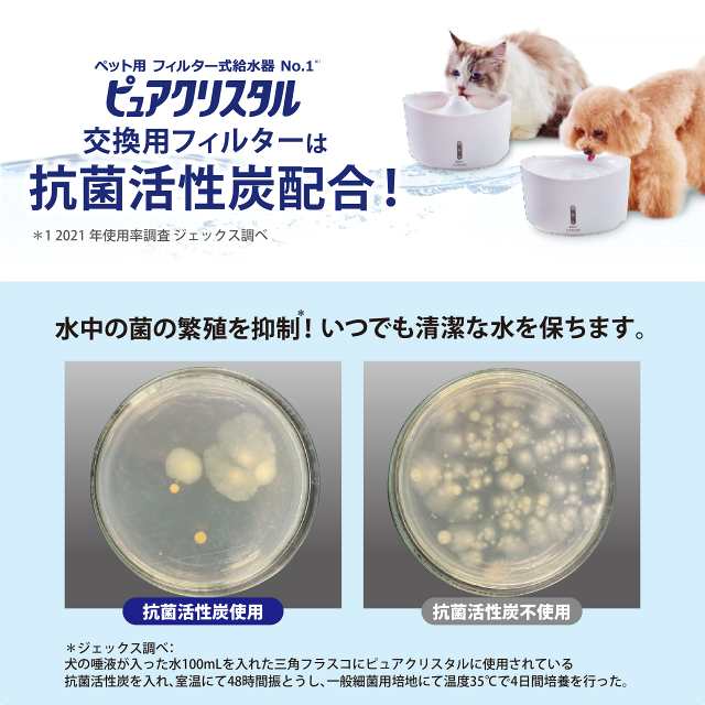 GEX ピュアクリスタル 軟水化フィルター全円タイプ猫用 純正 活性炭+