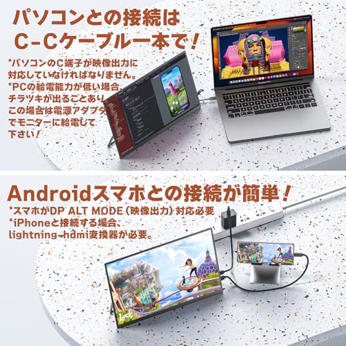 Amazon限定ブランド】VisionOwl モバイルモニター 14インチ 超薄型 超