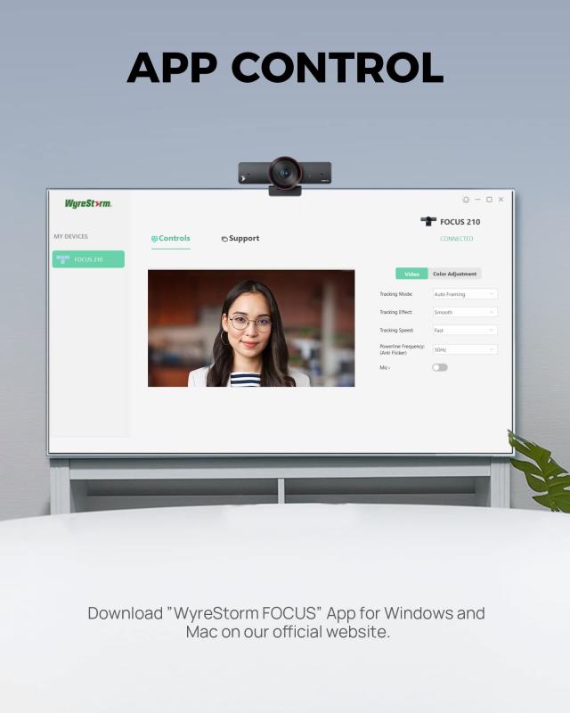 WYRESTORM 4Kウェブカメラ AIトラッキング、オートフレーミング、120°FOV、90fps、8Xデジタルズーム、ePTZ、デュアルAIノイズキャンセリングマイク、ビデオ通話 : WyreStorm WEBカメラ 4K ウェブカメラ AI トラッキング