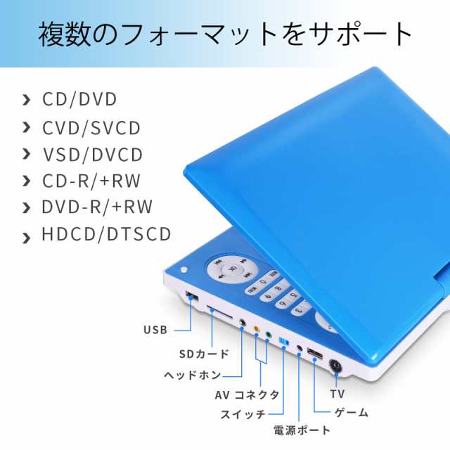 Jekero ポータブルDVDプレーヤー 12.5型 10.1インチ液晶 3500mAhバッテリー 6時間連続再生 レジューム機能 270度回転  TV同期可能 車載充の通販はau PAY マーケット - アブソリュート au PAY マーケット店 | au PAY マーケット－通販サイト