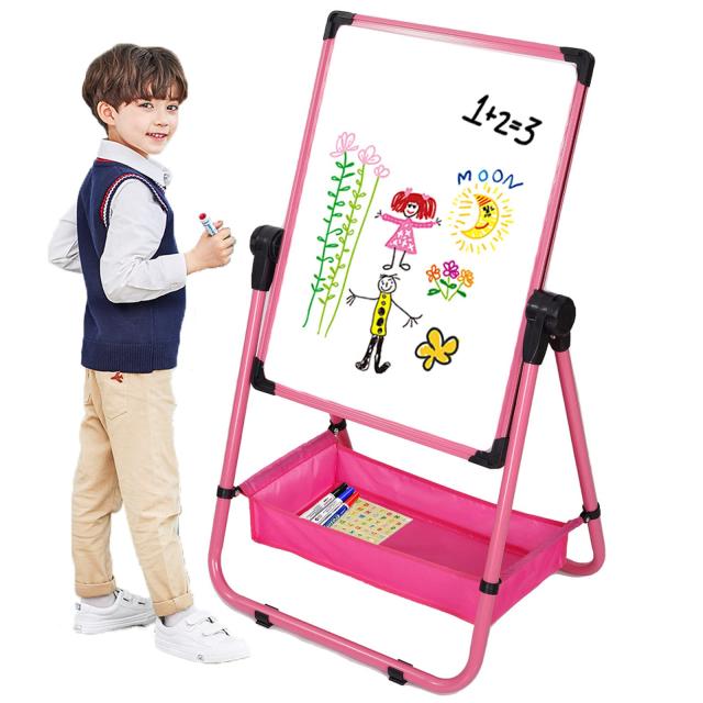 【人気商品】子供用イーゼル、黒板とホワイトボード両面的に使える、鉄製、折りたたみ お絵かきボード 子供用 黒板 ホワイトボード イーゼル 鉄製 折りたたみ