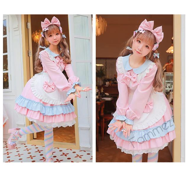 メイド 服 ゴスロリ ウェイトレス コスプレ 衣装 ロリータ カチューシャ 付き Amazon.co.jp: コスプレ メイド 服 ゴスロリ ウェイトレス