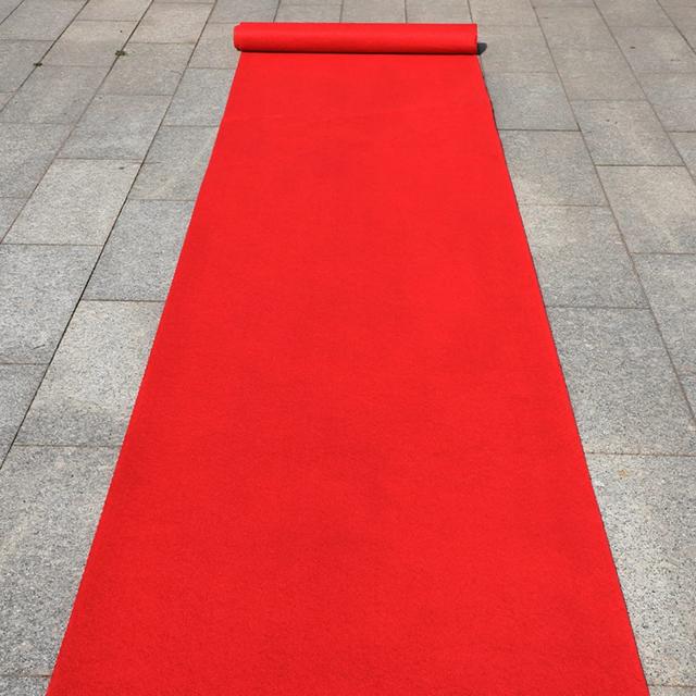 朱赤毛氈（もうせん）、1x10M 展示会用 レッドカーペット、 赤 パンチカーペット 、使い捨て レッド ウェディング赤 フェルト 、滑り止め_6