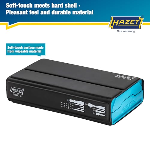 HAZET(ハゼット) 2200SC-31 ビット仕かける ハゼットブルー 73点仕かける 1/4in(6.3粍) かっこ良い入れもの 磁石式 折畳納める 足し加える/マ