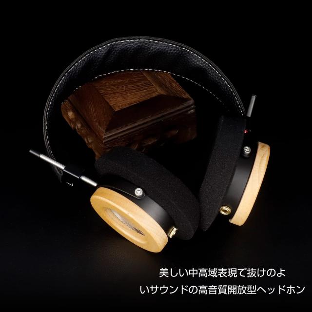 3APLUS WTD-3 ヘッドホン 有線 開放型 ヘッドフォン オンイヤーヘッドフォン 手作り 木製 ハイレゾ 高精度ナイロン編みケーブル 1.5m 音