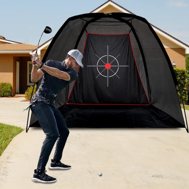 KAIDIDA ゴルフネット ゴルフ練習ネット 練習用 屋外 室内 スイングネット 2.4m×1.8m×1.5m ターゲット付き キャリーバッグ付き