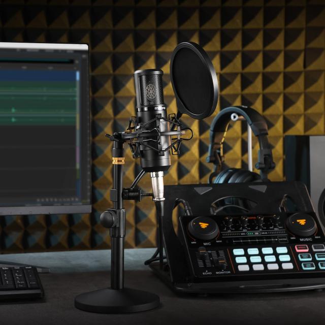 MIC PRO RGBコンデンサーマイク マウントアームセット Amazon.co.jp