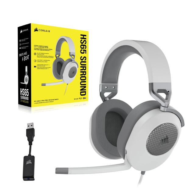 CORSAIR HS65 SURROUND コルセア サラウンド 3.5mmコネクタ ゲーミングヘッドセッ トMac/PS5/PS4/ Xbox Series/Switch対応 Discord認証 -