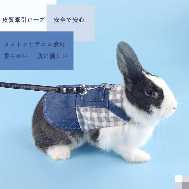 Dekori うさぎ ハーネス デニム 格子柄可愛い うさぎ服 ウサギ 子猫 ハーネス リード セット モルモット 子犬 小動物用 胸あて式  調整可の通販はau PAY マーケット - ふうまりストア | au PAY マーケット－通販サイト