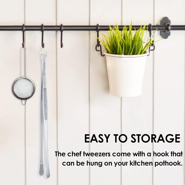 Gutsdoor キッチンピンセット トング 304ステンレススチール フード