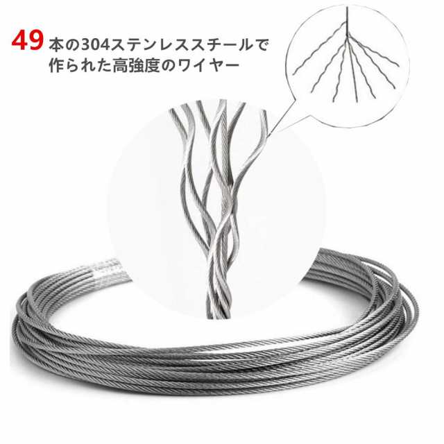 Homeme 室内物干し 耐荷重30kg 壁掛け 物干しワイヤー ダブルロープ 梅雨対策 全長4.2M 自由伸縮可能 スローリカバリー 隠し物干し用ローの通販は