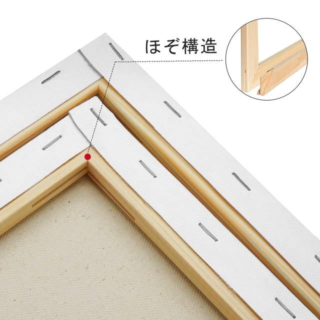 AUREUO 張りキャンバス セット F30 (91.0cmX72.7cm) 中目 100％コットン 2枚 初心者 絵画用具 芸術絵創作 現代油絵 美術装飾 水彩画・油_3